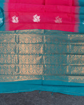 SC4402 - Litchi Silk With Zari Lines Along Body